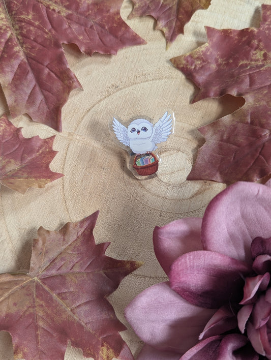 Pin - weiße Eule